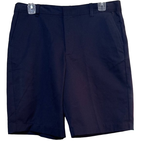 George Brand Navy Blue Flat Front Shorts Cotton Blend Boy's Size Husky 12 (NWT) - Picture 1 of 16
